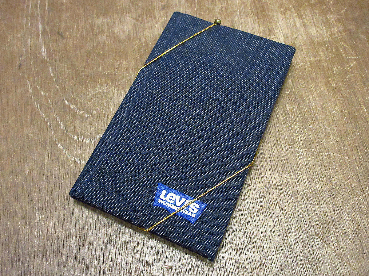 ビンテージ80's●DEADSTOCK Levi'sデニムノートブック●240624i8-otclctデッドストックリーバイスメモ帳アドバタイジング販促品雑貨拍卖