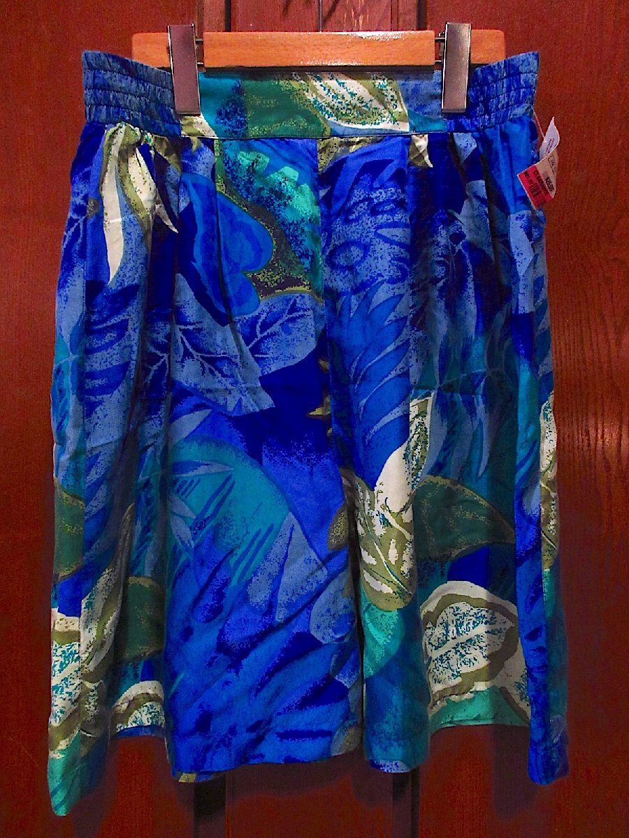 ビンテージ90's●レディース総柄シルクショーツsize M●240626m2-w-sht-wfボトムスハーフパンツ古着拍卖