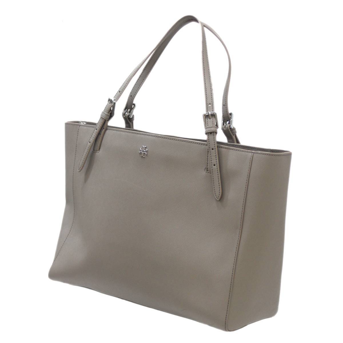 TORY BURCH/トリーバーチ ヨーク スモール バックル トートバッグ グレー NT-mi Bランク拍卖