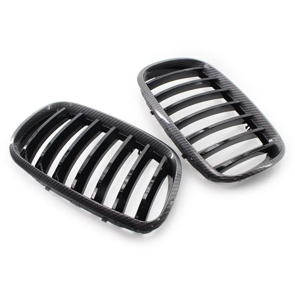 BMW E70 X5 E71 X6 カーボン調 フロントグリル カーボンファイバー ブラック 黒 艶拍卖