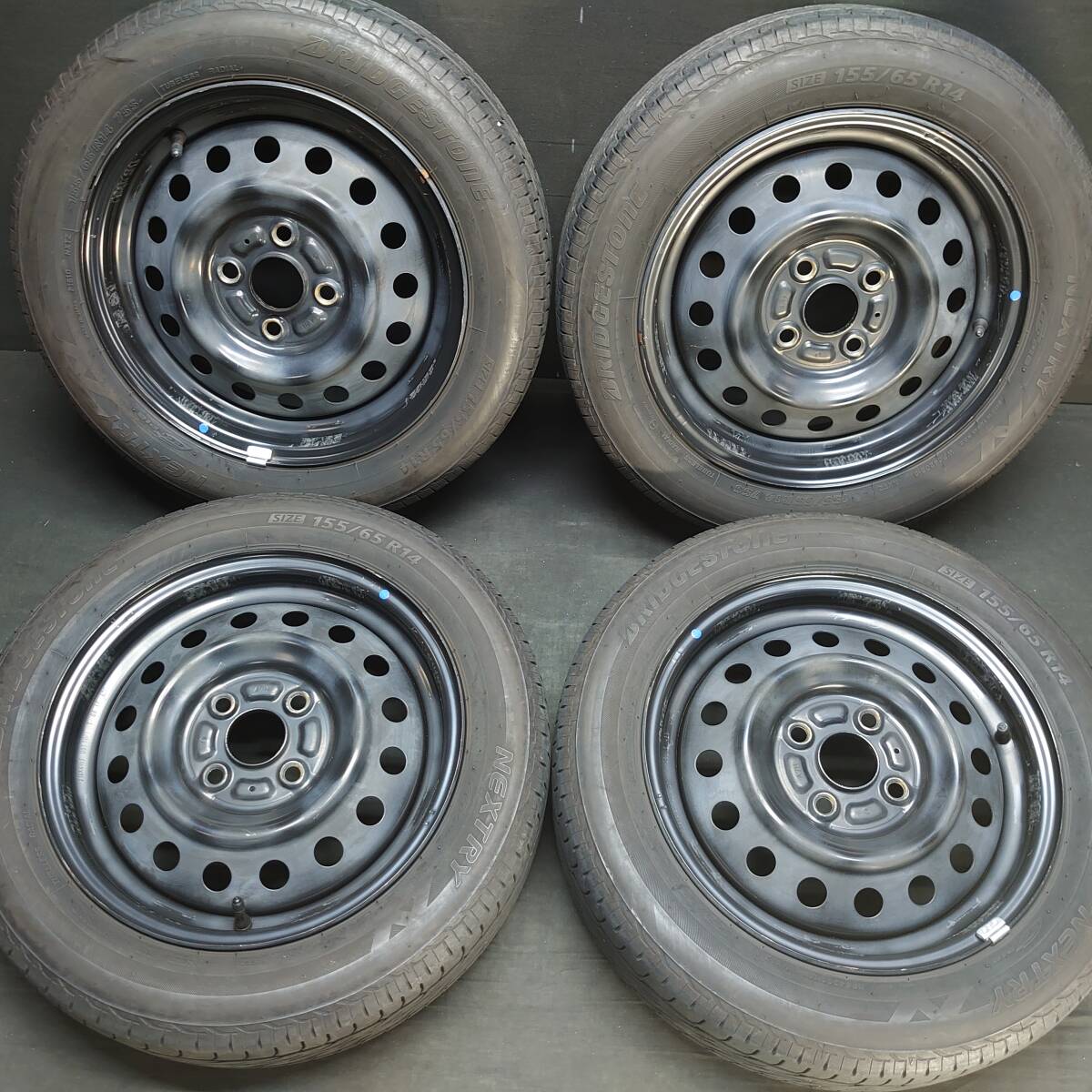 ★☆ スズキ純正 ブリヂストン 155/65R14 モコ ルークス Pixo ラパン ワゴンR スペーシア PCD100/+45 #23218 ☆★拍卖