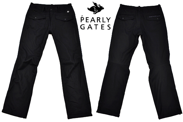 K-4390★美品★PEARLY GATES パーリーゲイツ 053-231101★正規品 秋冬 ブラック黒色 立体裁断 ストレッチ素材 ゴルフ パンツ 4 76cm拍卖