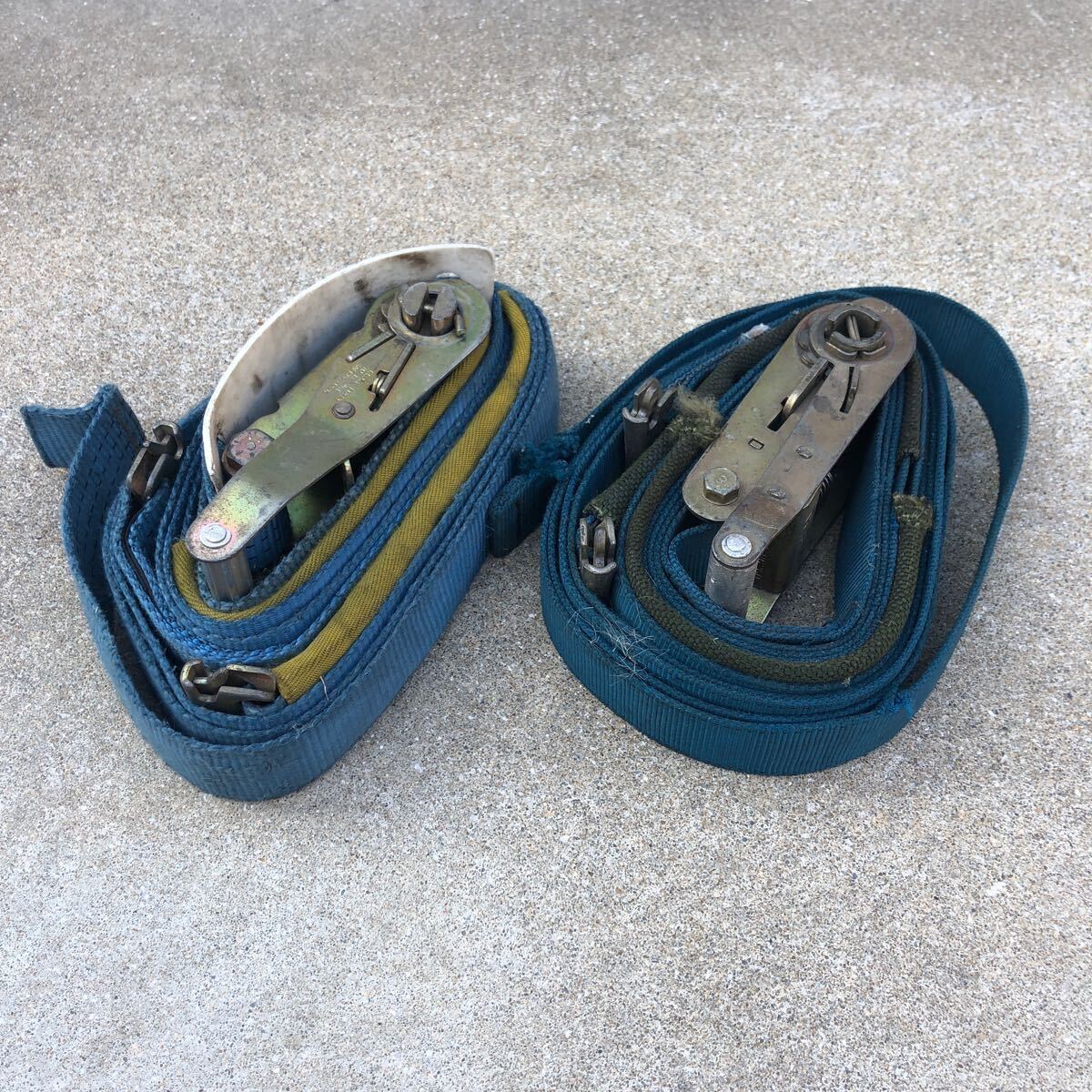 ラッシング レール ベルト 2本 セット ジャンク 治具 レッカー 荷締め ウィング 平ボディー 冷凍 保冷 バン拍卖