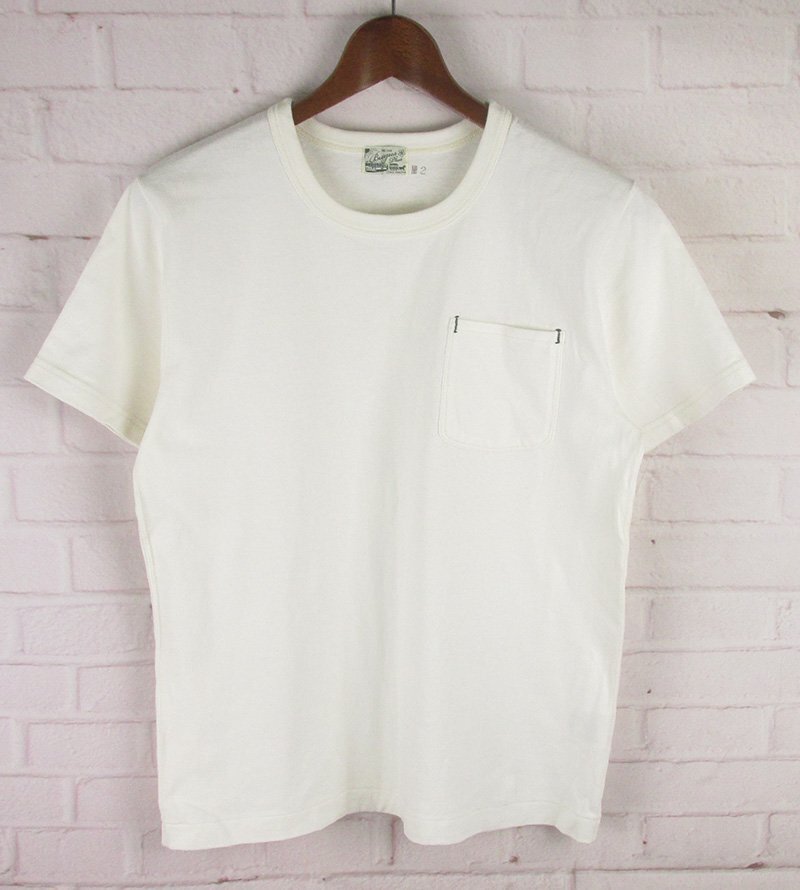 MST10751 BURGUS PLUS バーガスプラス ポケット付き Tシャツ S ホワイト系(クリックポスト可)拍卖