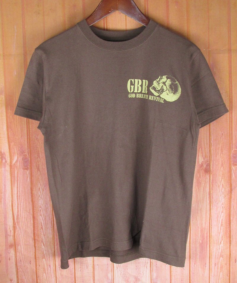LST11059 Tシャツ GOD BREATH REVIVAL ブラウン系 S(クリックポスト可)拍卖