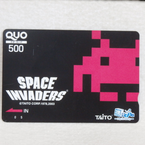 <未使用> QUOカード 500 SPACE INVADERS スペース・インベーダー (TAITO)拍卖