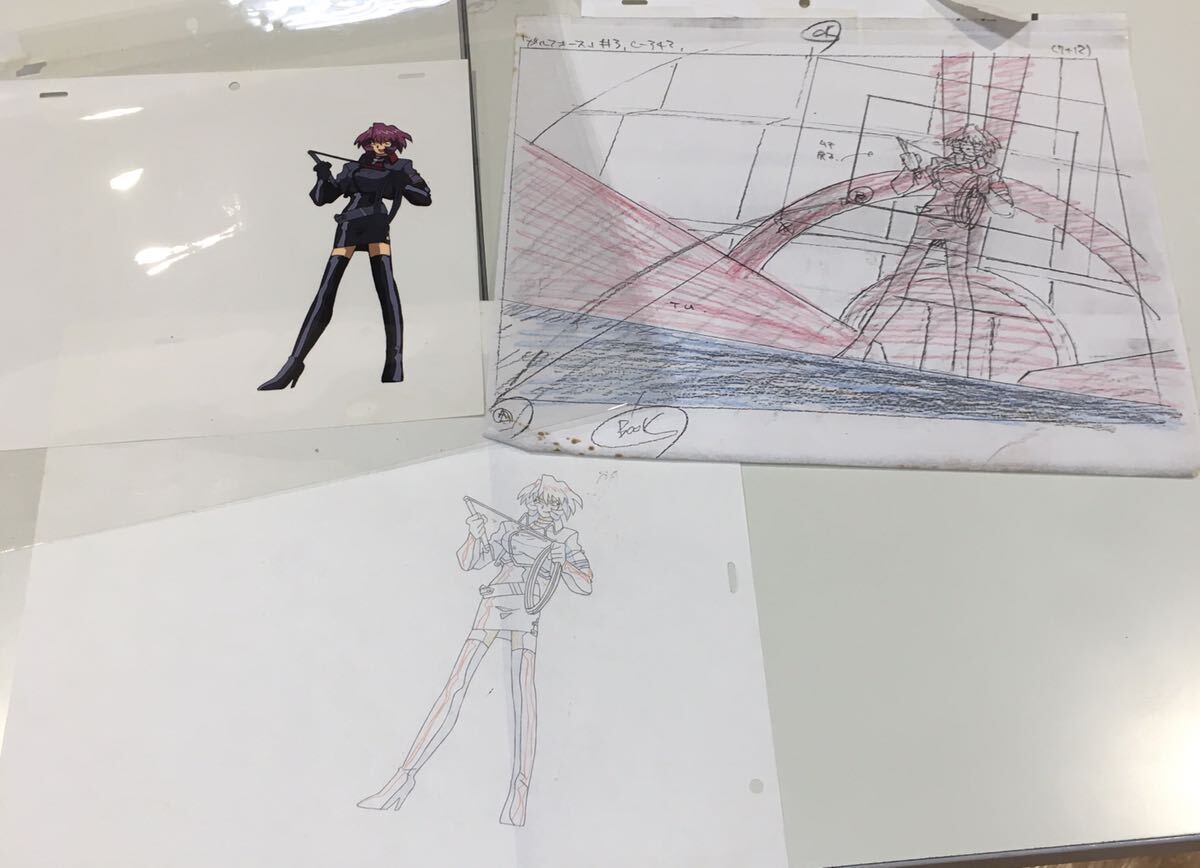 【ヤフオク→海外市場移行セール中】ガルフォース☆セル画&原画 エルザ お得な複数15枚以上まとめ売り♪♪ 少し大きめなサイズ。Lー2拍卖