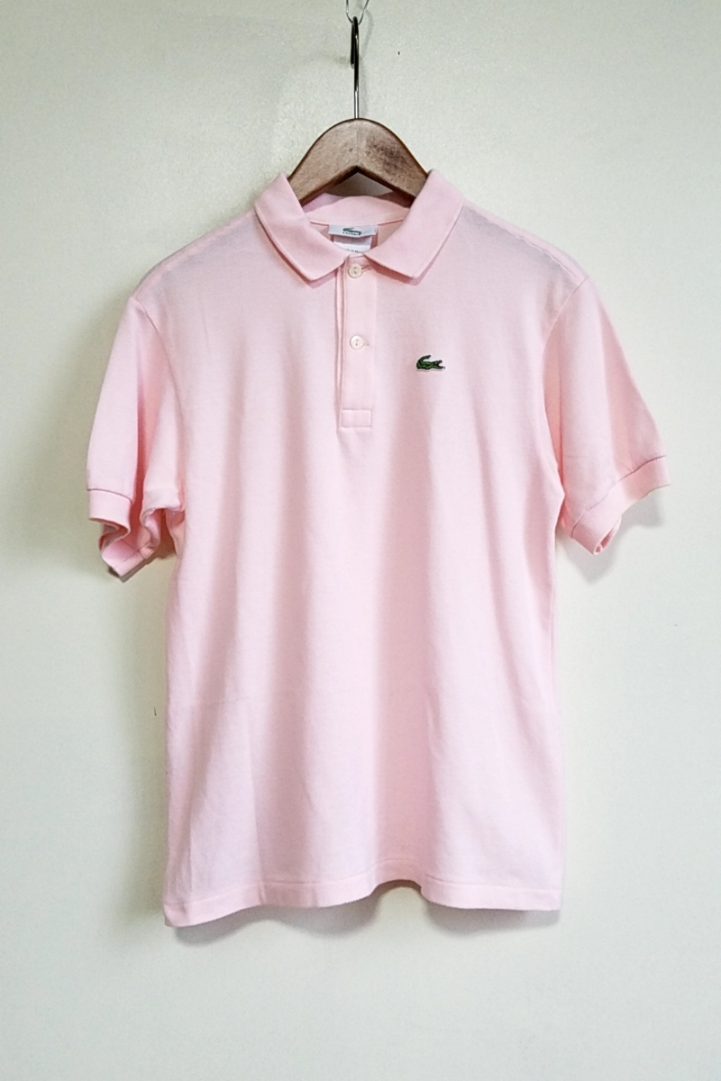 368◆【送料無料】ラコステ LACOSTE 半袖ポロシャツ 12 ピンク コットン 古着 中古 USED FrogShop拍卖