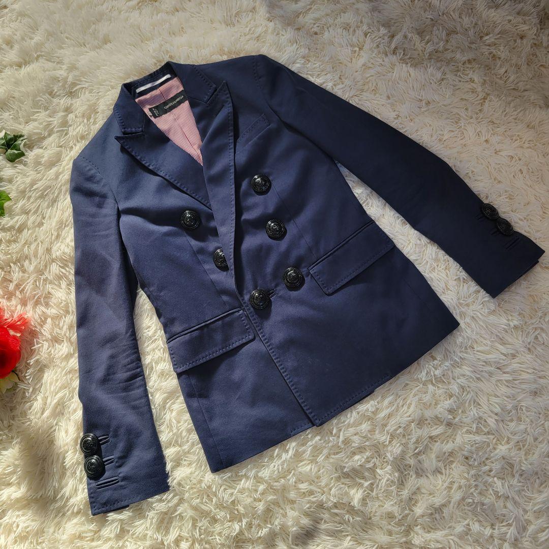 Dsquared2 ディースクエアード ネイビー ダブル ジャケット コート拍卖