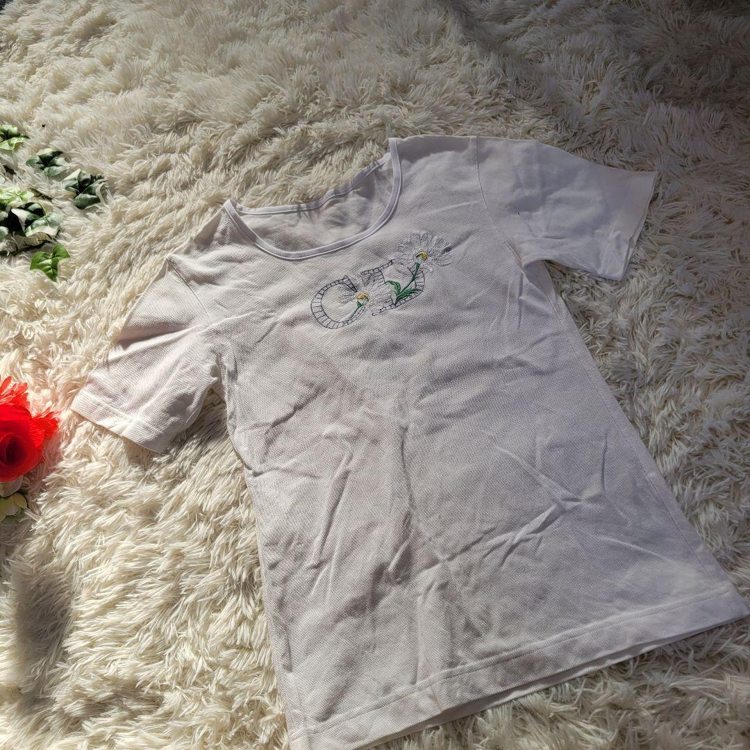 Dior ディオール ホワイト フラワー ロゴ 半袖 Tシャツ ポロシャツ拍卖