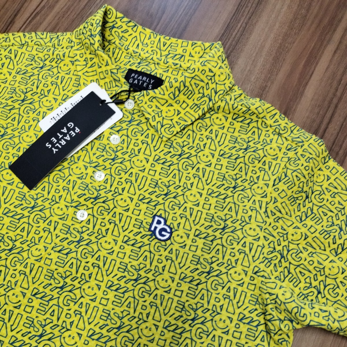 送料無料 新品 PEARLY GATES パーリーゲイツ 半袖ポロシャツ size4 正規品 人気のニコちゃん拍卖