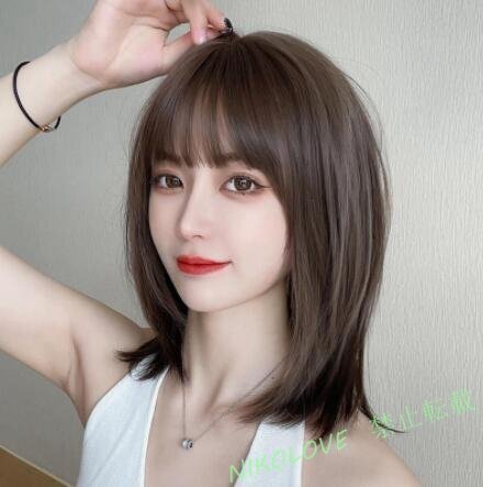 新品ヘアアクセサリーウィッグ レディース ディアム女性 かつら つけ毛ボブウィッグ 高温耐熱ヘア ゆるふわ 小顔効果ウイッグ LD026拍卖