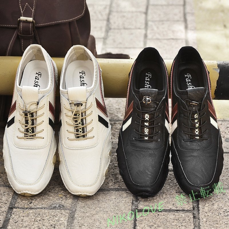 新品お色選択可 メンズ ウォーキングシューズ カジュアルビジネスシューズ 革靴スポーツシューズスニーカードライビング ベージュ LC690拍卖