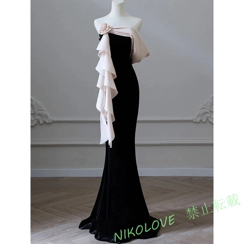 新品ウエディングドレス カラードレス 結婚式 披露宴 パーティー 演奏会 発表会 ステージ衣装 LC424拍卖