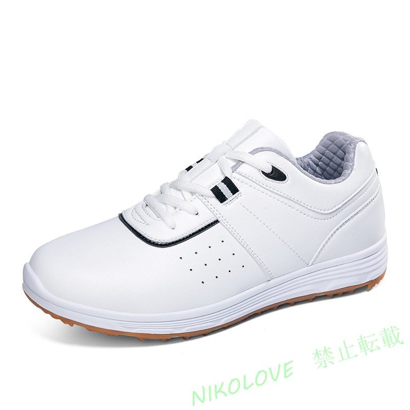 新品ゴルフシューズ スポーツシューズ 運動靴メンズ グラデーション 幅広 紳士スニーカー フィット感 防滑 耐磨撥水 LD990拍卖