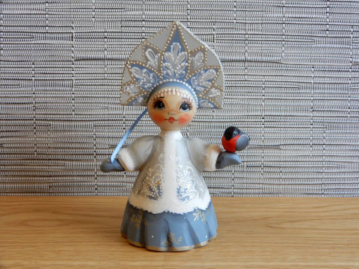 ★スヴェトラーナ・ニコラエヴァ ミニドール ~ 冬のブルーグレー ~ 作家もの マトリョーシカ拍卖