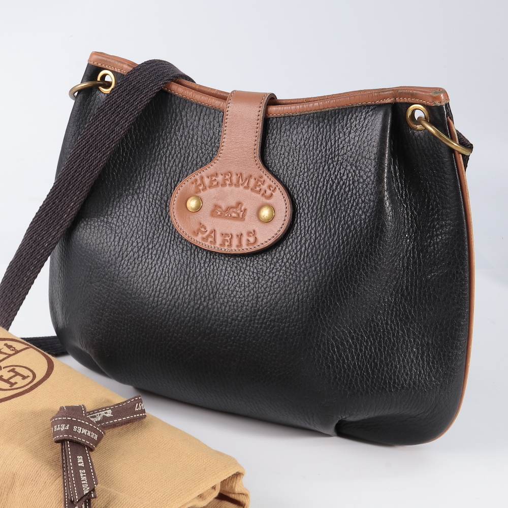 ◆◇HERMES エルメス ロデオ ショルダーバッグ 〇O刻印 茶×黒 ブラウン×ブラック 鞄◇◆拍卖