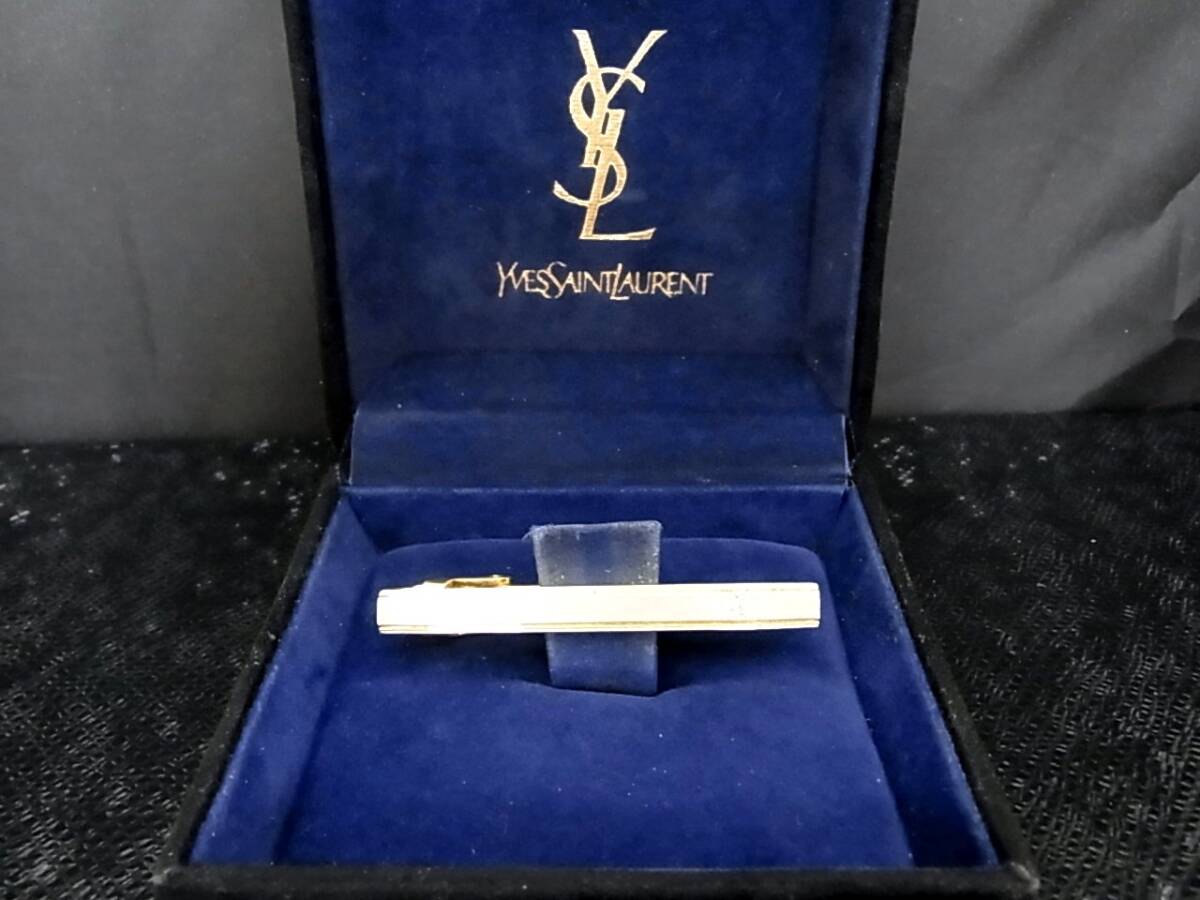 ■№0074■特売③■【YSL】サンローラン 【シルバー・ゴールド】■タイピン・ネクタイ ピン♪■拍卖