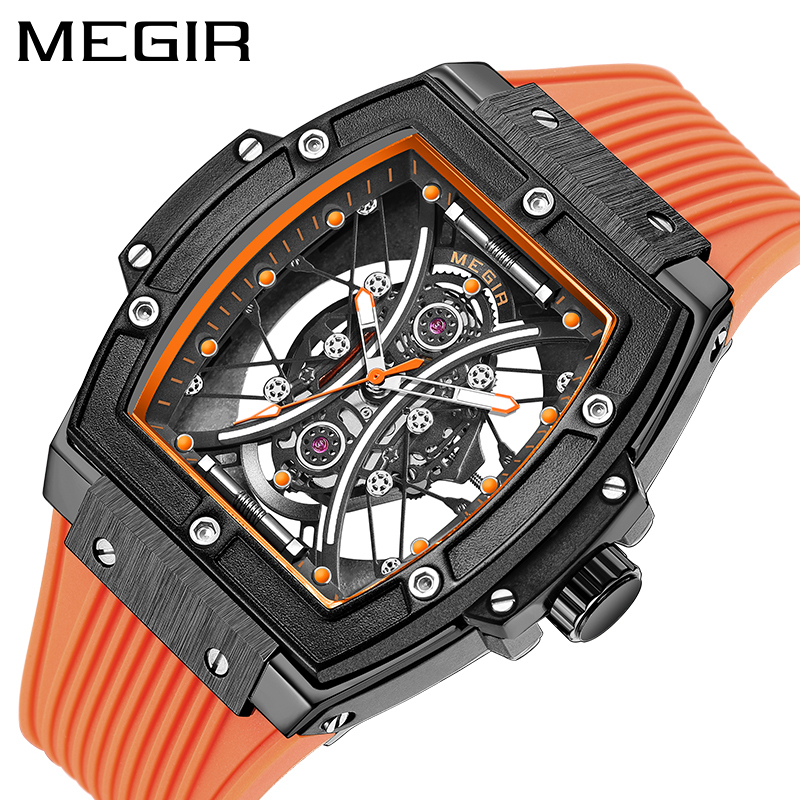 ③新作 腕時計 メンズ腕時計 アナログ クォーツ式 クロノグラフ ビジネスウォッチ 豪華 高級 人気 ルミナス 防水 オレンジ拍卖