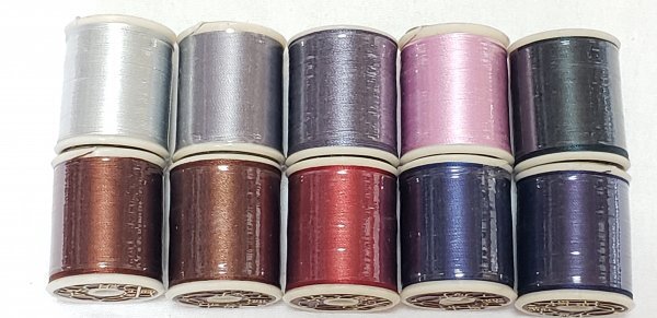 糸1233 絹ステッチ 天下一印 絹100% #30 50m 10点セット拍卖