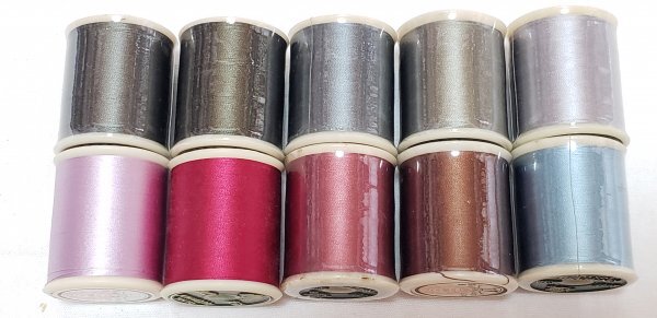 糸1275 絹 ミシン糸 金ひどり #50 100m 10点セット拍卖