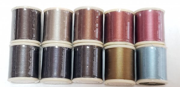 糸1272 絹 ミシン糸 金ひどり #50 100m 10点セット拍卖