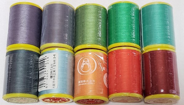 糸1219 ダルマ ミシン糸 カラーコットン 綿100% #50 130M 10個セット拍卖