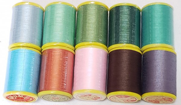 糸1226 ダルマ ミシン糸 カラーコットン 綿100% #50 130M 10個セット拍卖