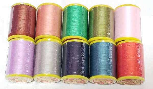 糸1208 ダルマ ミシン糸 カラーコットン 綿100% #50 130M 10個セット拍卖