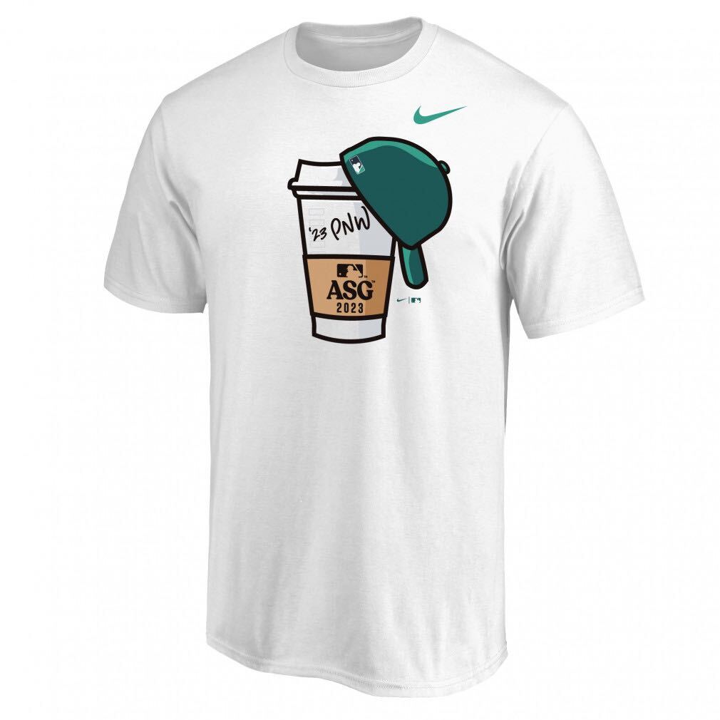 NIKE ナイキ men's メンズ 2023 MLBオールスターゲーム 記念Tシャツ Game Suqatch size:XL collar:White ホワイト拍卖
