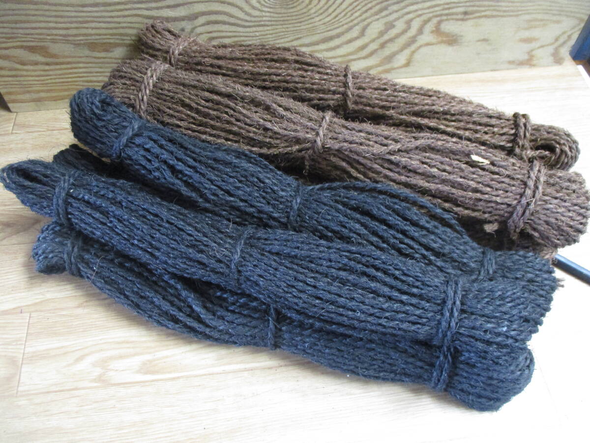 しゅろ縄 棕櫚縄 新品 3ミリ×40M 8束 (黒4束+茶4束)で1個 1個で¥2900 送料無料拍卖