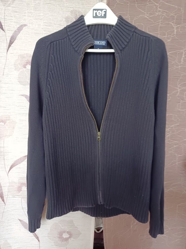 ランズエンド レディース ニット長袖 ラグラン袖 M 古着拍卖