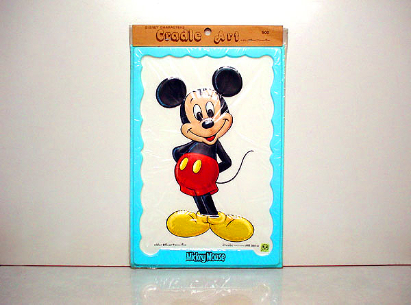 ☆ディズニー/ミッキーマウス クレイドルアート 新品 検)立体パネル/アンティークコレクション/インテリア/立体アート/3D/昭和レトロ拍卖