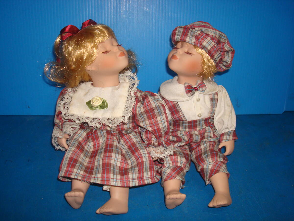 キッズ ペア人形(陶器製)B KISD47拍卖