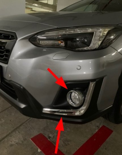 ★スバル XV★ フォグランプ シェード ガード カスタムパーツ ドレスアップパーツ 鏡面加工 簡単取り付け ぴったりフィット 4パーツセット拍卖