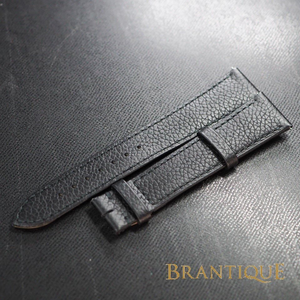 【純正新品ベルト】 Cartier カルティエ 黒 ブラック 革ベルト 取付幅19mm メンズ 腕時計用 「00000」拍卖