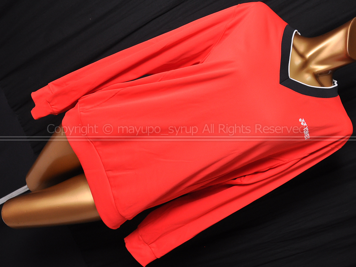 S1803-03★YONEX ヨネックス ユニトレーナー 32019-496 男女兼用 サンセットレッド L拍卖