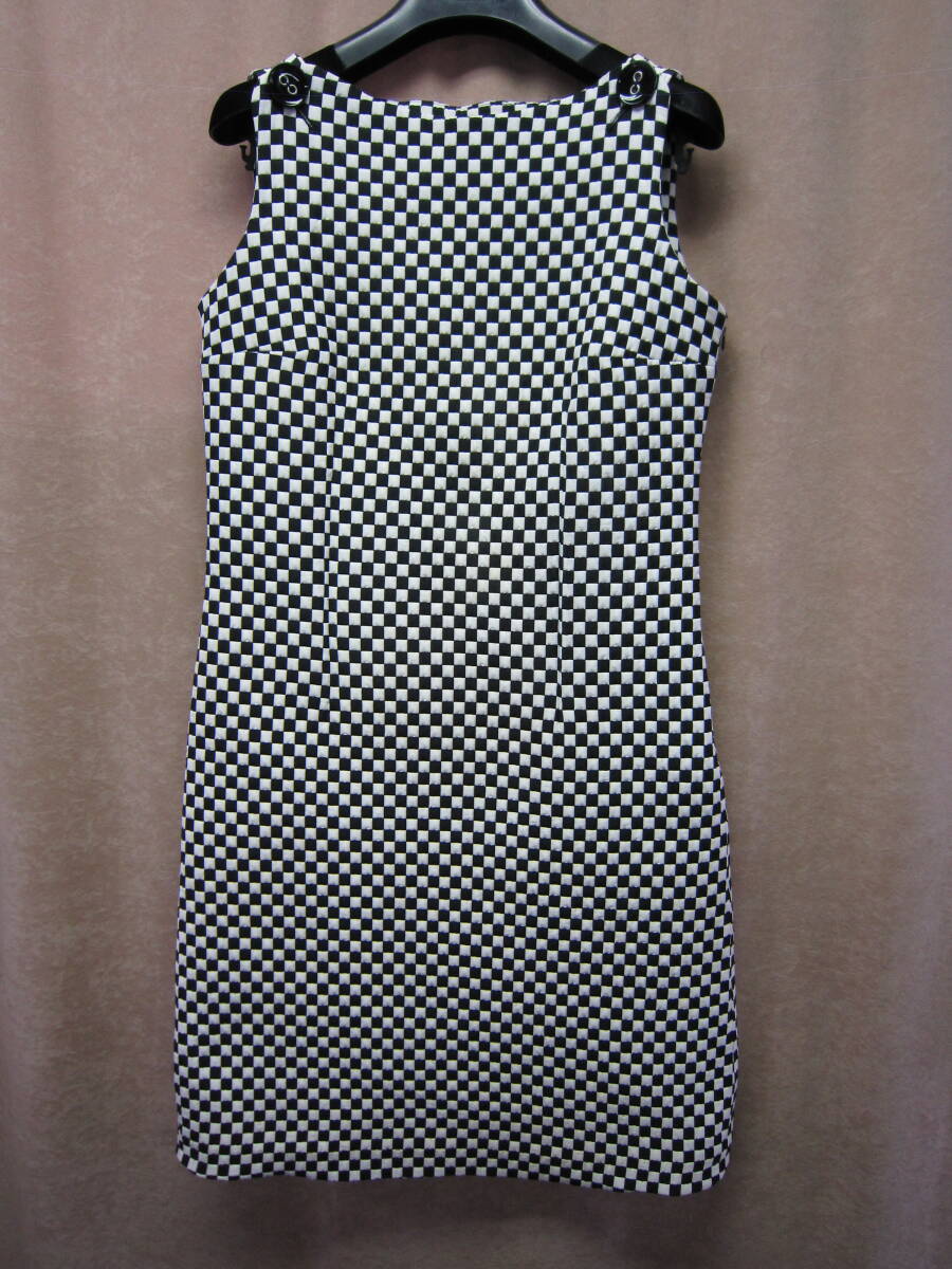 IDEA FELICE イディアフェリーチェ ** ギンガムチェック ☆ ワンピース @@ 送料込み!【オフホワイトx黒】拍卖