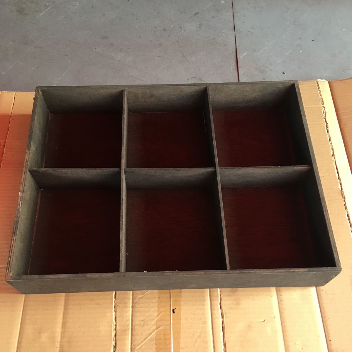 アンティークケース ⑥ 木箱 収納 小物入れ サイズ 613×465×100mm アジアン アジアンテイスト拍卖