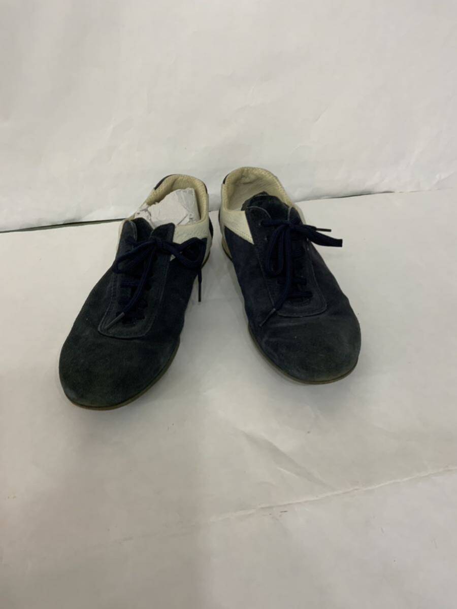 1969 PRADA プラダ スニーカー スウェード素材 外箱 袋付き ネイビー拍卖