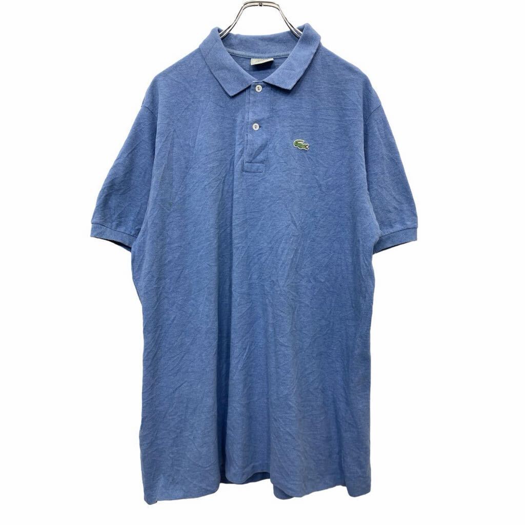 LACOSTE 半袖 ロゴ ポロシャツ XLサイズ ラコステ ハーフボタン ブルー 古着卸 アメリカ仕入 t2406-3386拍卖