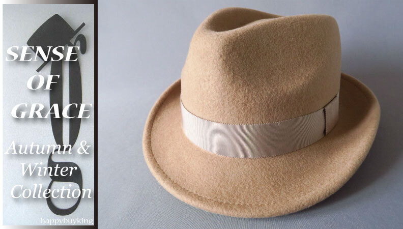 graceグレース★2025フェルトウール中折れハット【BE】新品 サイズ調節可能 男女兼用 クラシック センスオブグレース拍卖