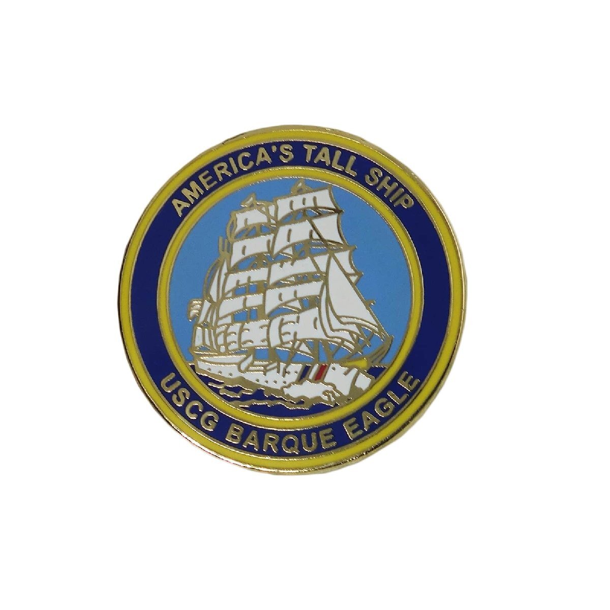 USCG BARQUE EAGLE ピンズ 帆船 イーグル ミリタリー好き ピンバッジ ピンバッチ 留め具付き拍卖