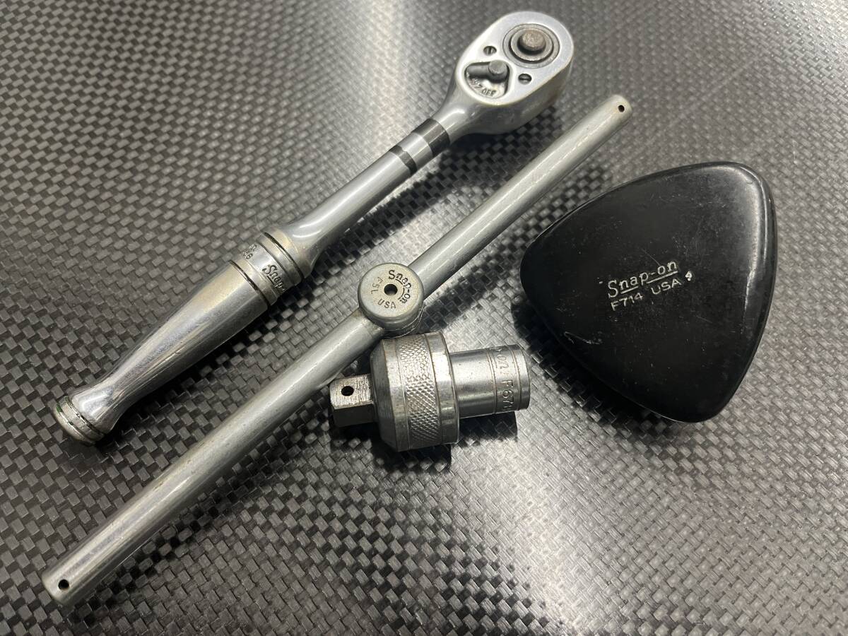 送料無料 snap on スナップオン 旧ロゴ ラチェット 3点セット拍卖