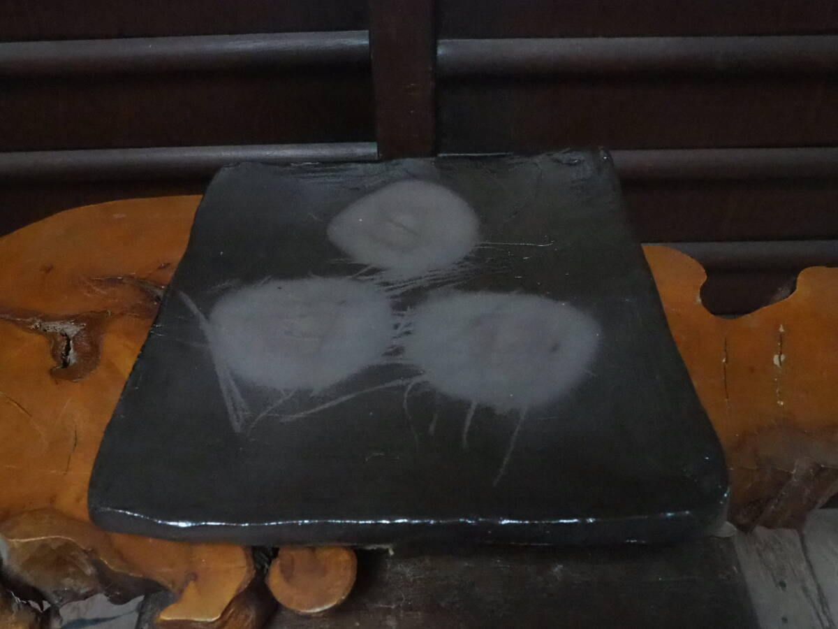 【焼き締め自然釉鎬盛皿】御造り刺身備前天麩羅和食器寿司屋料亭割烹花器懐石旅館民宿信楽常滑穴窯薪窯陶芸焼き物長角皿茶道華道拍卖