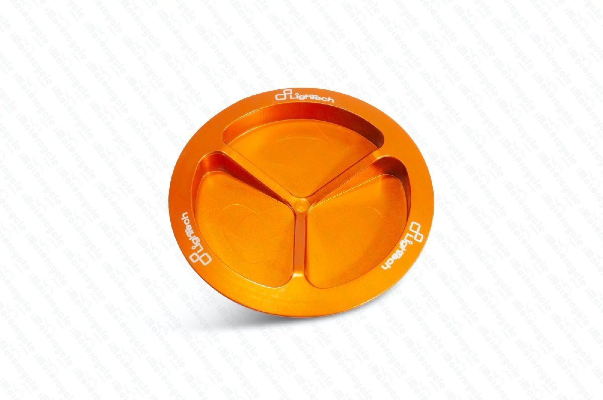 【国内在庫】LighTech ライテック フューエルタンクキャップ専用 スペアキャップ (スピンロッキング) 橙 オレンジ ★拍卖