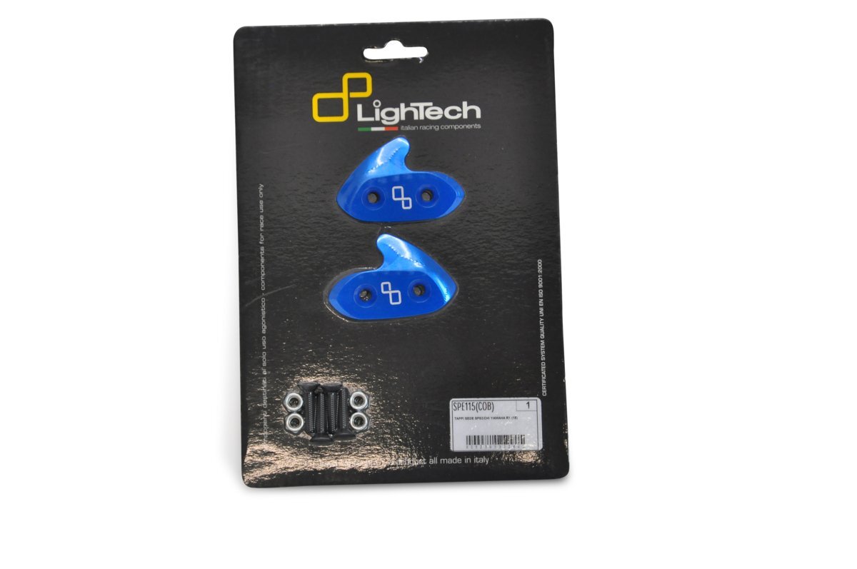 【国内在庫】LIGHTECH ライテック ミラー ブラインド プレート YAMAHA ヤマハ YZF-R1 '15-19 (ブルー)拍卖