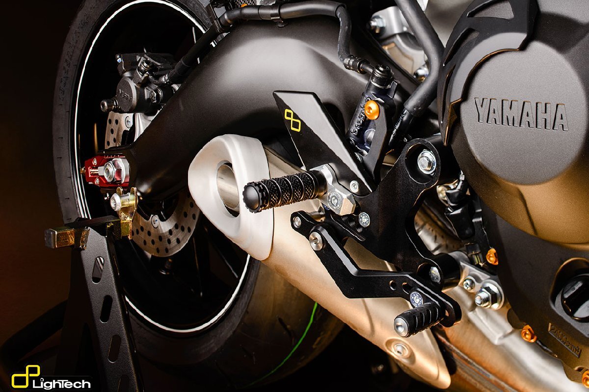 【国内在庫】LIGHTECH ライテック アジャスタブルステップキット専用 ステップバーホルダー (ブレーキ側専用) シルバー 銀色 ★拍卖