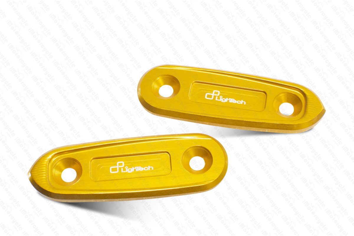 【国内在庫】LighTech ライテック ミラー ブラインドプレート 金色 ゴールド YAMAHA YZF-R25 / R3 '19-21 ヤマハ ブロックオフ ★拍卖