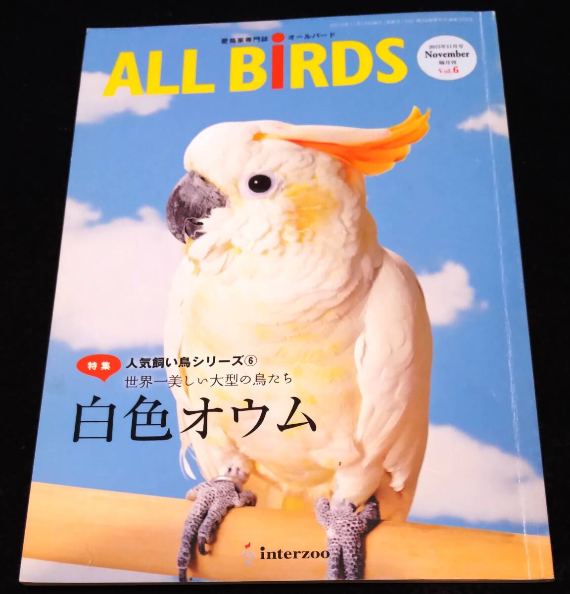 ALL BIRDS(オールバード)2015年11月号 / 白色オウム★コバタン キバタン タイハクオウム モモイロインコ 世界一美しい大型の鳥たち拍卖